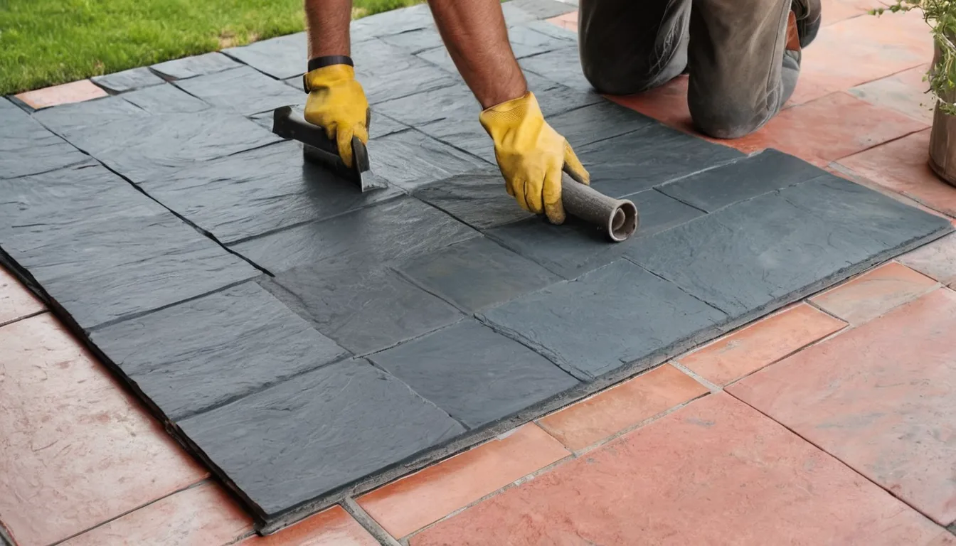Finishing a stamped concrete patio in the Concord area